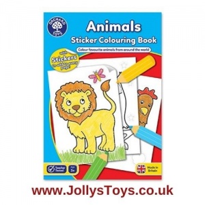 Animals Colouring Book with Stickers